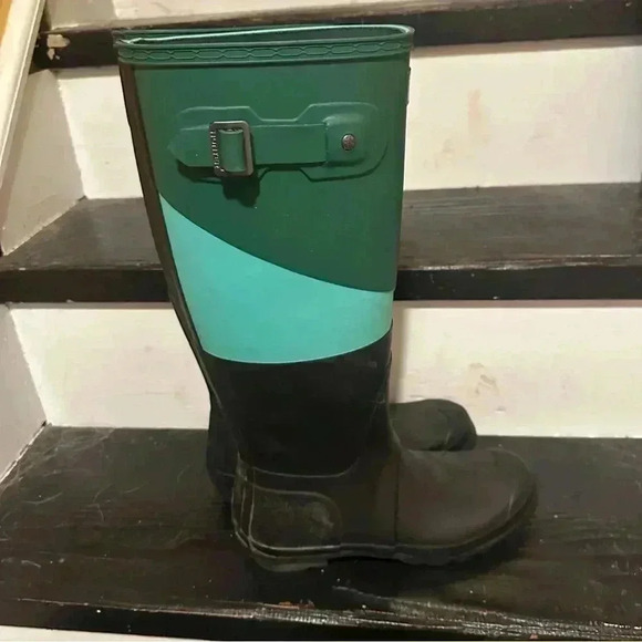 NEW HUNTER Asymmetric Color Block Tall
Boots Size7 EU 38 green black - Picture 9 of 10